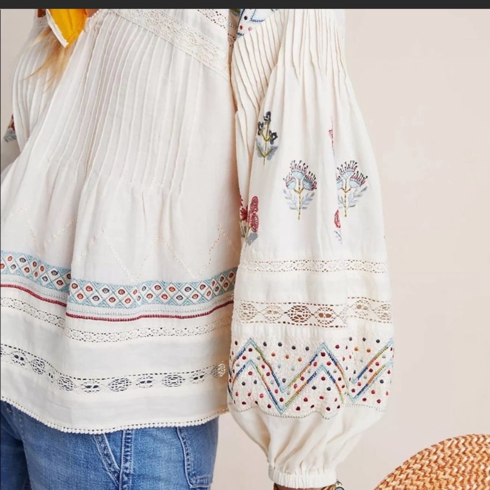 Anthropologie Kayla embroidered blouse - Picture 3 of 7